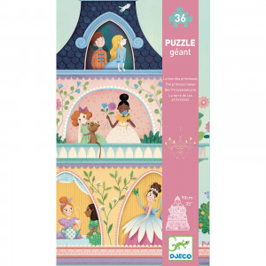 DJECO Gigantiskā puzle – Princešu tornis (36 gab.), DJ07130 | KIDO.LV
