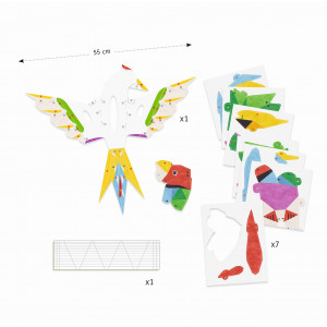 DJECO Papīra māksla - 3D plakāts - Amazones putns, DJ09448 | KIDO.LV
