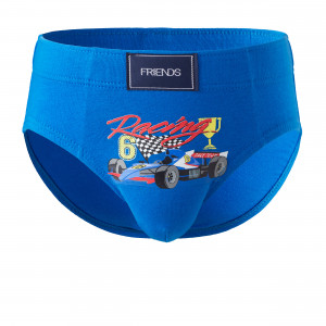 Zēnu biksītes FRIENDS ar sacīkšu auto,  blue | KIDO.LV