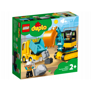 LEGO DUPLO Town  Kravas automašīna un kāpurķēžu ekskavators 10931 | KIDO.LV