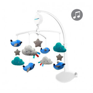 Baby Ono Muzikālais karuselītis zīdaiņa gultiņai - Mākonīši un Putniņi | KIDO.LV