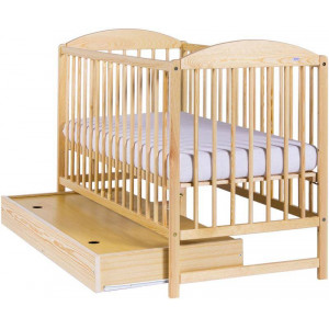 Drewex bērnu gultiņa ar atvilkni "Kuba II" - Natural Pine | KIDO.LV
