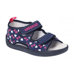 American Club auduma sandales meitenēm, Navy | KIDO.LV