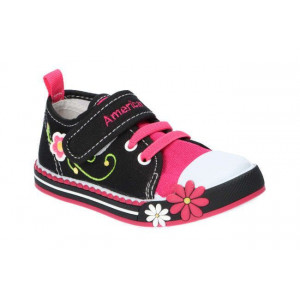 American Club kedas meitenēm FLOWER, Black | KIDO.LV