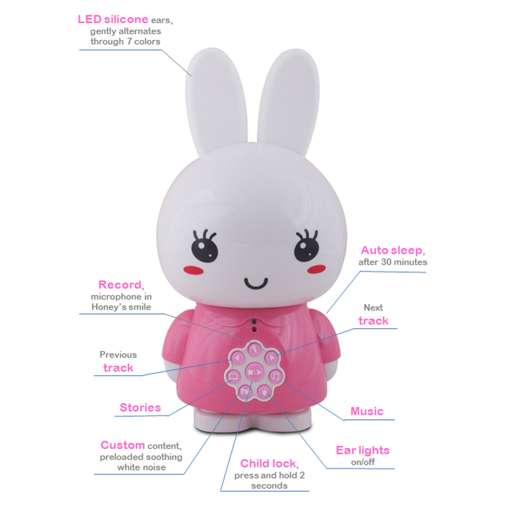 ALILO Smarty izglītojoša rotaļlieta - Medainais Zaķēns (rozā) 