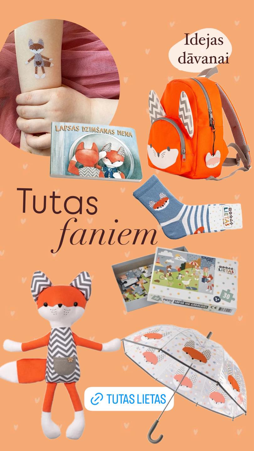 🎁 Idejas dāvanai Tutas faniem 🦊 | KIDO.LV
