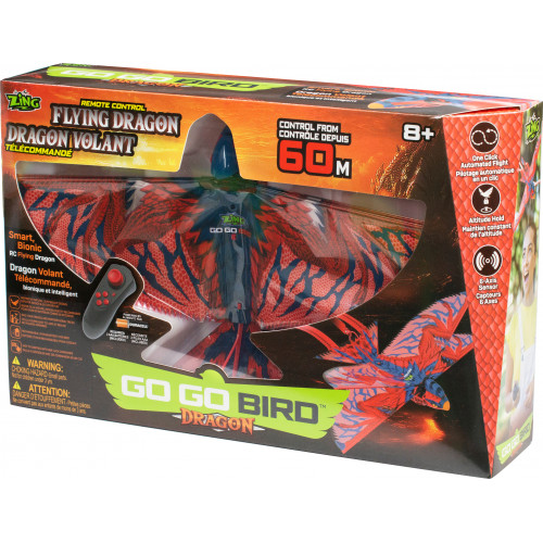 GO GO BIRD Interaktīva rotaļlieta "Pūķis" 