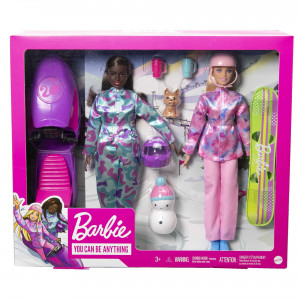 BARBIE Komplekts ar 2 Barbie lellēm un sniegamoci, HGM75 | KIDO.LV