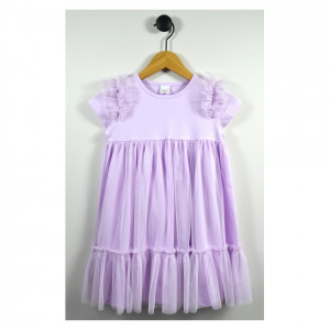 ATUT Tilla kleitiņa ar īsām dekoratīvām piedurknēm, 0717, Violeta | KIDO.LV