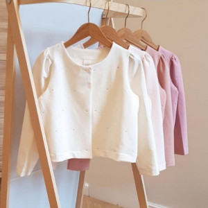 ATUT Bolero jaka ar kristāliņiem, 0749, Dabīgi balta | KIDO.LV