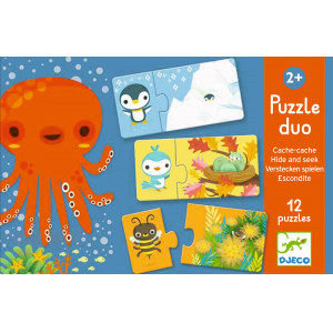 DJECO Divdaļīgā puzle – Paslēpes, DJ08156 | KIDO.LV