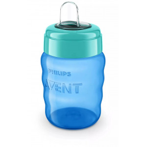 Philips Avent Easy Sip mācību krūzīte, 9M+, 260ml, silikona snīpis, zila, SCF553/05 | KIDO.LV