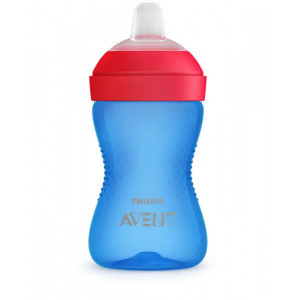 Philips Avent My Grippy mācību krūzīte ar mīkstu snīpi 300ml, 9M+, zila, SCF802/01 | KIDO.LV