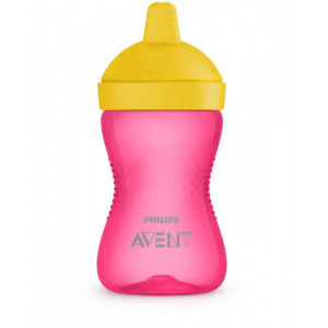 Philips Avent My Grippy mācību krūzīte ar cietu snīpi 300ml, 18M+, rozā, SCF804/04 | KIDO.LV