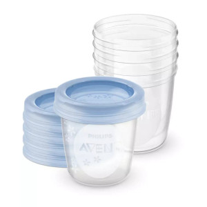 Philips Avent trauki krūts piena/ēdiena uzglabāšanai 180 ml (5gab) | KIDO.LV