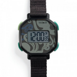 DJECO Digitālais rokas pulkstenis - Melnais astoņkājis, DD00454 | KIDO.LV