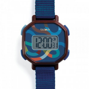DJECO Digitālais rokas pulkstenis - Zilie loki, DD00457 | KIDO.LV