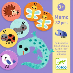 DJECO Atmiņas spēle – Mazie dzīvniecīņi (32 gab.), DJ08254 | KIDO.LV