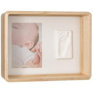 Baby Art komplekts mazuļa pēdiņas nospieduma izveidošanai "Deep frame wooden" | KIDO.LV