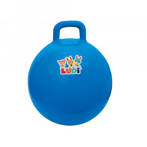 LUDI Lēkāšanas bumba ar rokturi, zila, 45 cm, 3+ gadi | KIDO.LV