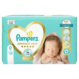 PAMPERS Premium Care 0 autiņbiksītes jaundzimušajiem ar mazu svaru <3 kg 30gb | KIDO.LV