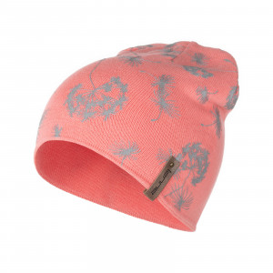LENNE Pavasara - rudens cepure ar atstarojošu apdruku NOLETE, 23288-A, 173, coral | KIDO.LV