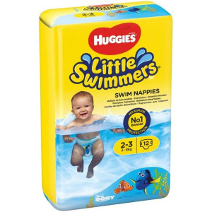 HUGGIES Little Swimmer autiņbiksītes peldēšanai 12gb. 3-8 kg | KIDO.LV