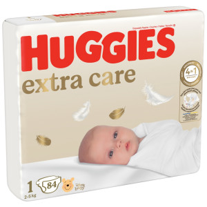 Huggies Extra Care1 autiņbiksītes jaunpiedzimušiem 2-5kg 8gb | KIDO.LV