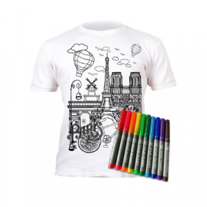 SPLAT PLANET Izkrāsojams T-krekls ar nomazgājamiem flomasteriem, PARIS | KIDO.LV