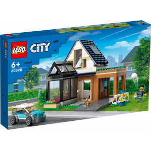 LEGO CITY Ģimenes māja un elektroauto 60398 | KIDO.LV