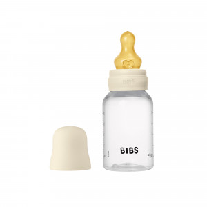 BIBS Plastmasas barošanas pudelīte zīdaiņiem 150ml, Lēna plūsma, Ivory | KIDO.LV