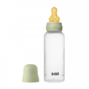 BIBS Plastmasas barošanas pudelīte zīdaiņiem 270ml, Vidēja plūsma, Sage | KIDO.LV
