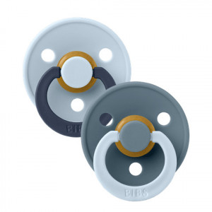 BIBS STUDIO Fusion lateksa māneklis - 2gb, Baby Blue - Petrol Mix | KIDO.LV