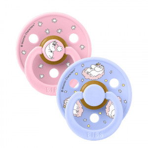 BIBS MOOMIN COLOR lateksa māneklis - 2gb., Dreaming/Baby Pink mix | KIDO.LV