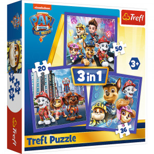 Trefl puzle 3 in 1 Paw Patrol, komplektā 3 puzles | KIDO.LV