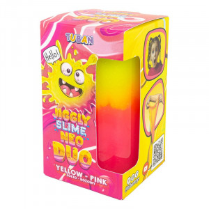 TUBAN Jiggly Slime - Neona slaima duets - Dzeltens-Rozā (430 g), TU3811 | KIDO.LV