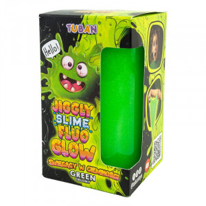 TUBAN Jiggly Slime - Tumsā spīdošs slaims - Zaļš (430 g), TU3823 | KIDO.LV