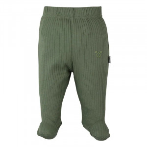 KOALA kokvilnas bikses ar pēdiņām "BASIC" zaļas | KIDO.LV
