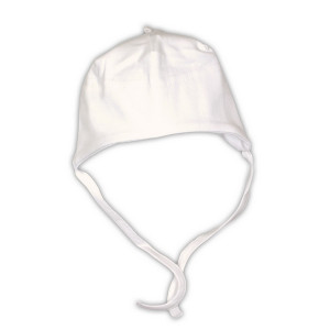 NICOLA Dubulta kokvilnas zīdaiņu cepurīte sasienama, 48, dabīgi balta | KIDO.LV