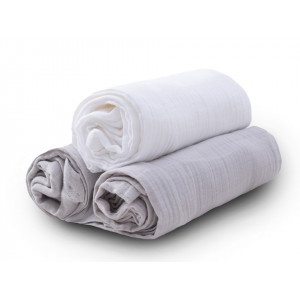 Babymatex kokvilnas muslīna autiņi 3gb, 80x70cm, Grey | KIDO.LV