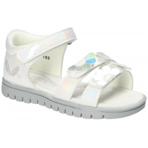 American Club Mirdzošas sandales ar ziediem meitenēm, XD155, White | KIDO.LV