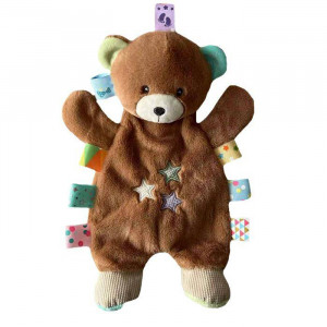 TULILO Attīstoša mīļmantiņa ar zirnīšiem BEAR, brown, 25cm | KIDO.LV