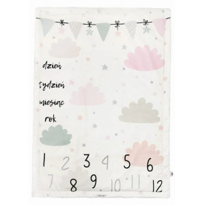 Pstryk Smyk Foto sedziņa, Pink Clouds, 90x130cm | KIDO.LV