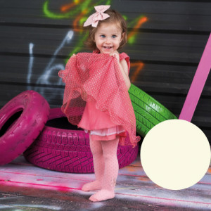 NUSIA BABY Bambusa viskozes zeķubikses ar dekoru meitenēm, Ecru | KIDO.LV