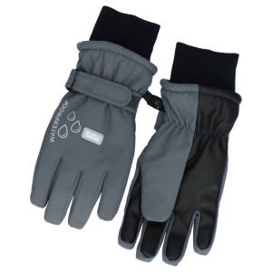 TUTU Mitrumizturīgi ziemas pirkstaini cimdi bērniem, pelēki | KIDO.LV