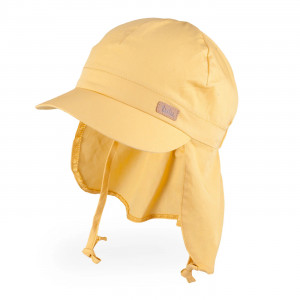 TUTU dzeltena vasaras cepure bērniem, ar UV50+ un kakla aizsargu | KIDO.LV