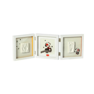 Tiny Love Double Frame komplekts mazuļa pēdiņas/rociņas nospieduma izveidošanai, balts, 3333166061 | KIDO.LV