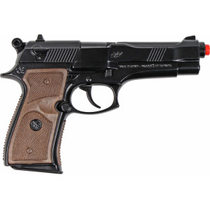 GONHER Policista pistole (8 šāvieniem) rotaļu imitācija - metāla | KIDO.LV