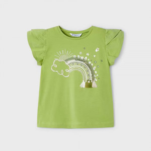 MAYORAL Zaļš T-krekls meitenei ar fliteriem, 59 Manzana | KIDO.LV