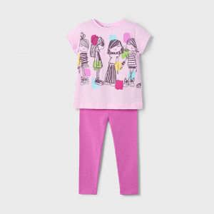 MAYORAL Meiteņu komplekts ar rozā legingiem  | KIDO.LV